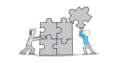 samenwerkend samenwerken